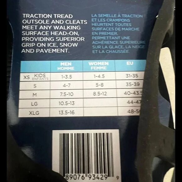 Stabil Walk Ice‎ Shoe Covers Slip Over Shoes Cleats Black Size L Traction Unisex - Picture 6 of 6